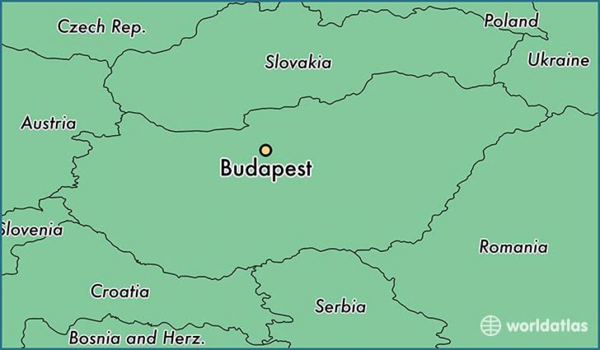 քարտեզ Բուդապեշտում և հարևան երկրների