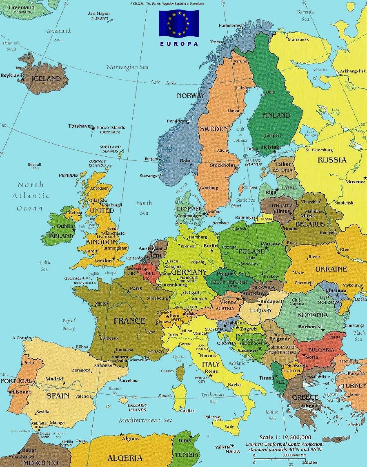 քարտեզ Բուդապեշտի Եվրոպա