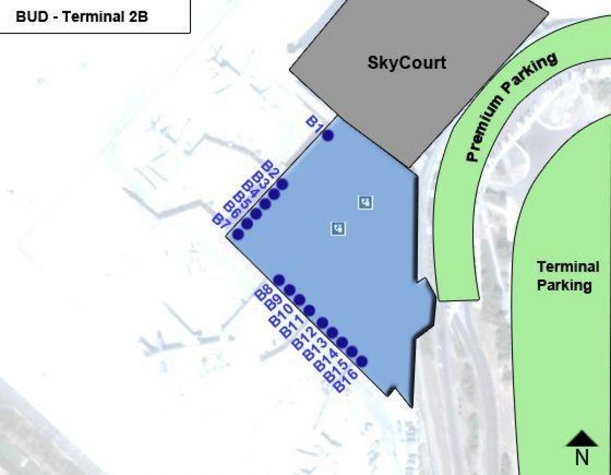 Բուդապեշտի օդանավակայանը, տերմինալ 2b քարտեզի վրա