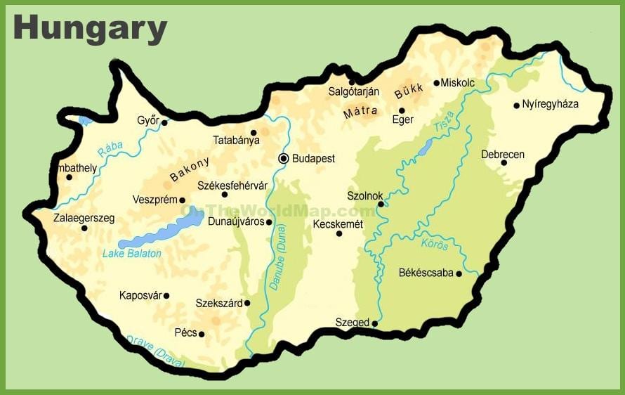 budapesta քարտեզի վրա