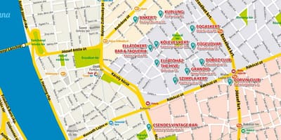 Բուդապեշտ pubs քարտեզի վրա